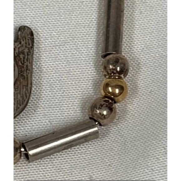 Sterling & Gold Plated Hand Charm Necklace - Picture 9 of 15